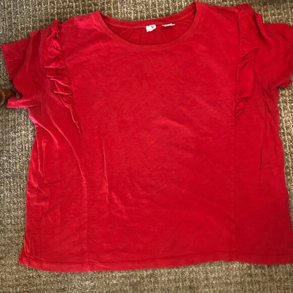 Levi's Red Ruffled T-Shirt - Picture 5 of 5
